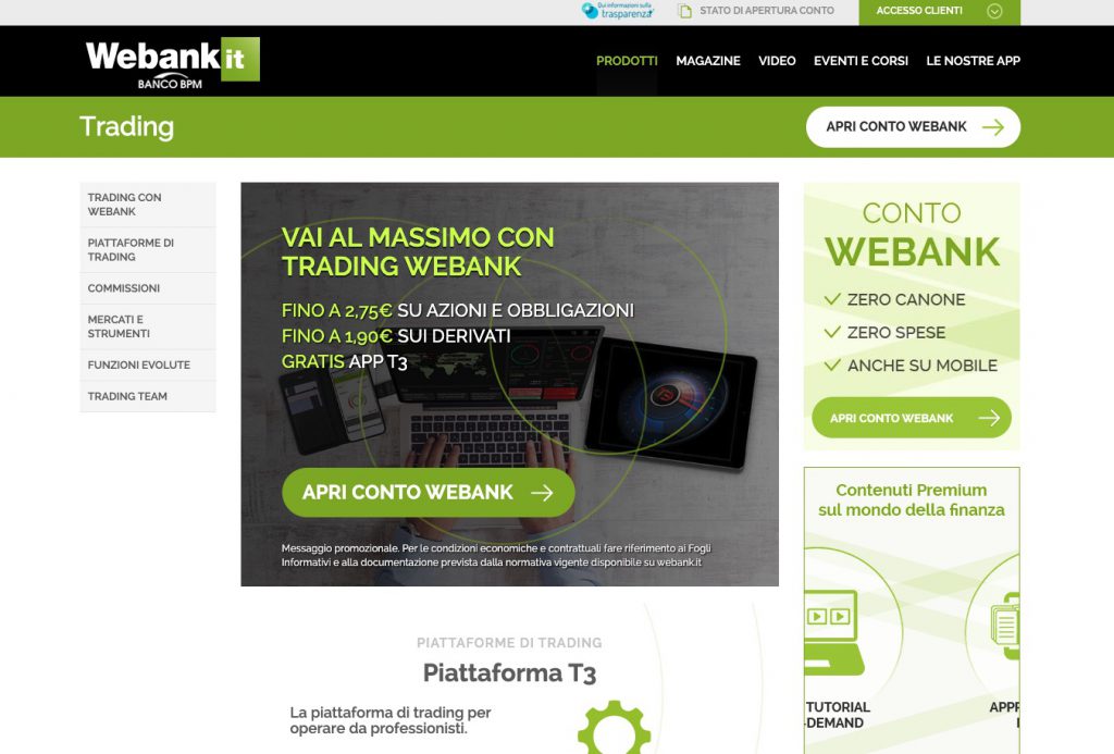 WeBank Piattaforma Trading
